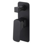 Eden Matte Black Wall Mixer With Diverter